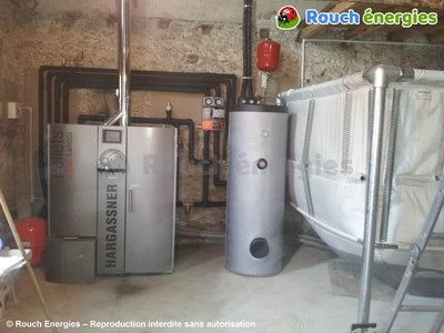 Chaudière à granulés et silo textile à Varilhes (Ariège)